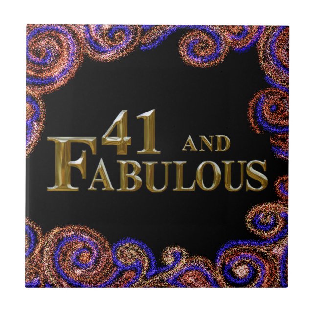 41st  Birthday  Tile (Front)