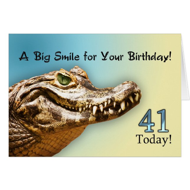 41st Bithday Card (Front Horizontal)