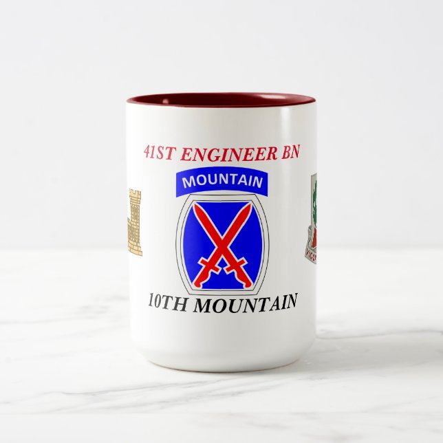 41ST ENGINEER BATTALION 10TH MOUNTAIN MUG (Center)