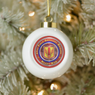 41st Field Artillery Brigade  Ceramic Ball Christmas Ornament
