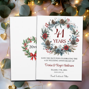 41st Wedding Anniversary Winter Save The Date