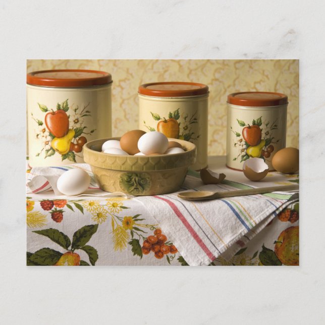 4237 Eggs in Crockery Bowl Still Life Postcard (Front)