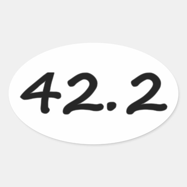42.2k Marathon Oval Running stickers (4)per sheet (Front)
