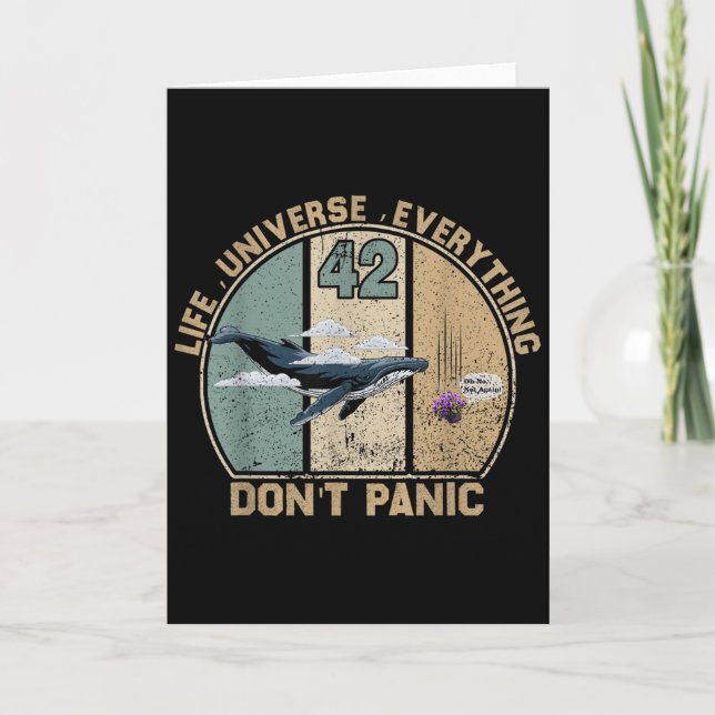 42 Answer To Life The Universe And Everything Don' Card (Front)