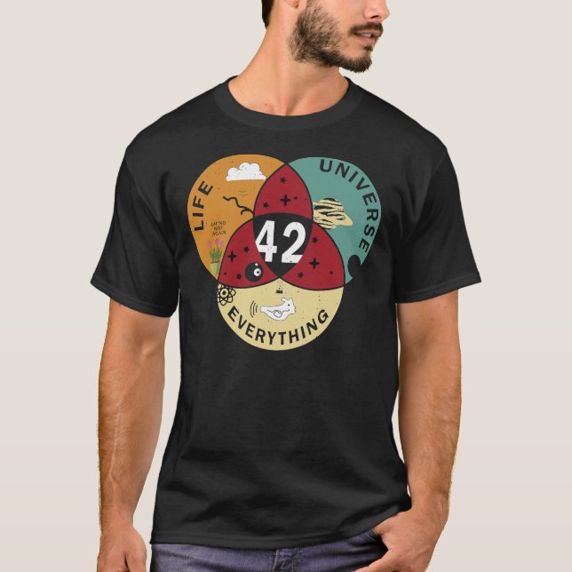 42 Answer to Life Universe and Everything Funny Vi T-Shirt (Front)