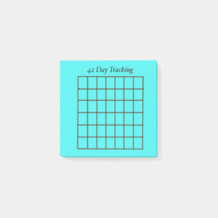 42 Day Tracker Light Blue Sticky Notes