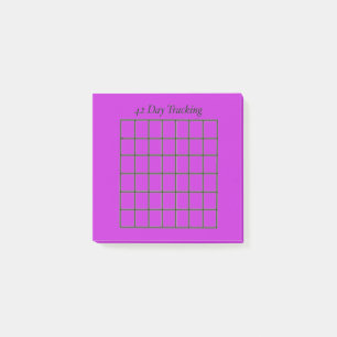 42 Day Tracker Purple Sticky Note