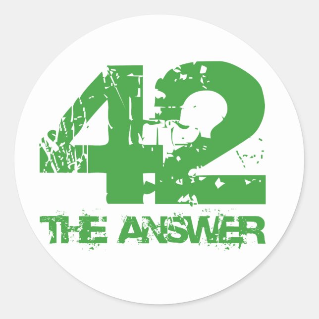 42 Is The Answer Stickers (Front)