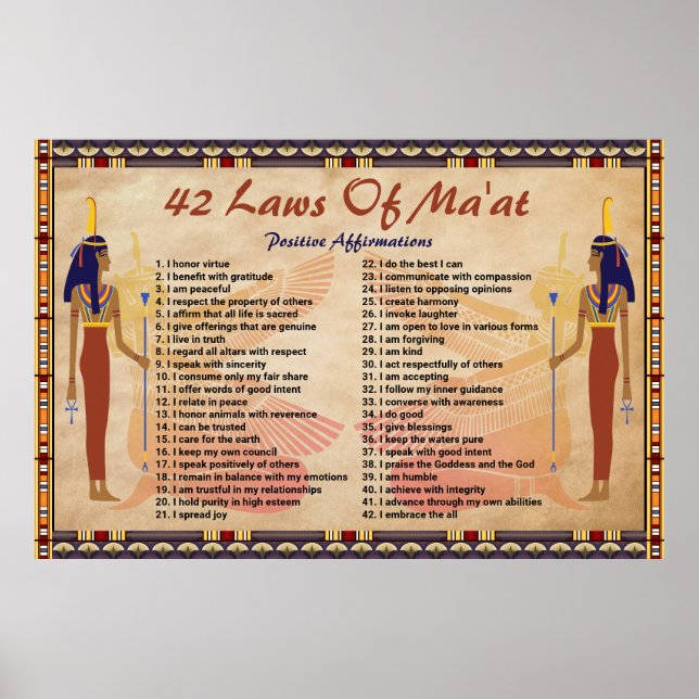 42 Lois De Maat - Poster Des Affirmations Positive (Devant)