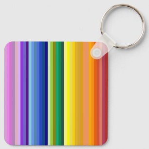 42 Stripes Rainbow Spectrum Keychain