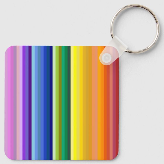 42 Stripes Rainbow Spectrum Keychain (Back)