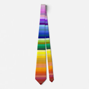 42 Stripes Rainbow Spectrum Tie