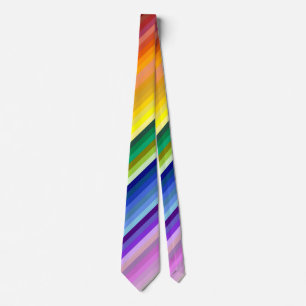 42 Stripes Rainbow Spectrum Tie