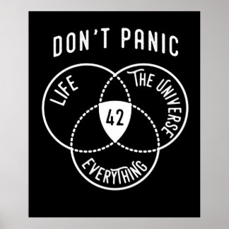 42 The Answer to Life Universe and Everything T Poster