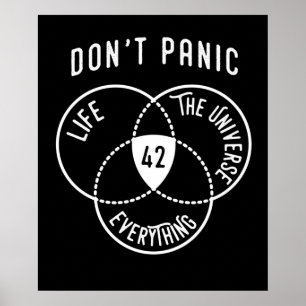 42 The Answer to Life Universe and Everything TShi Poster