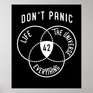 42 The Answer to Life Universe and Everything TShi Poster