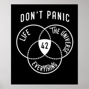 42 The Answer to Life Universe and Everything TShi Poster