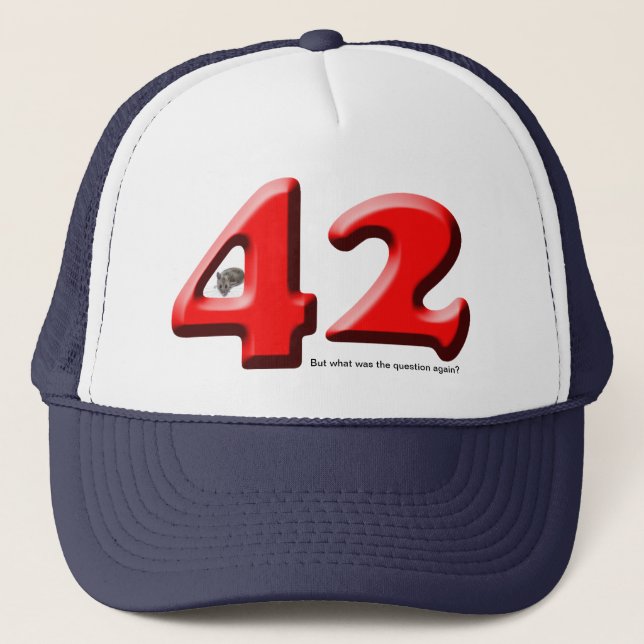 42 ... the answer to the question trucker hat (Front)
