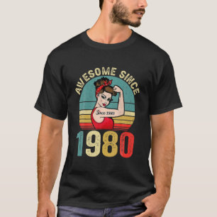 42 Year Old Awesome Since 1980 42Nd Birthday Gifts T-Shirt