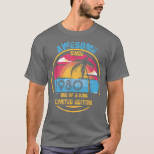 42 Year Old Vintage Awesome Since 1980 42nd Birthd T-Shirt