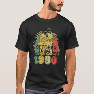 42 Years Old 42nd Birthday Vintage October 1980 1 T-Shirt