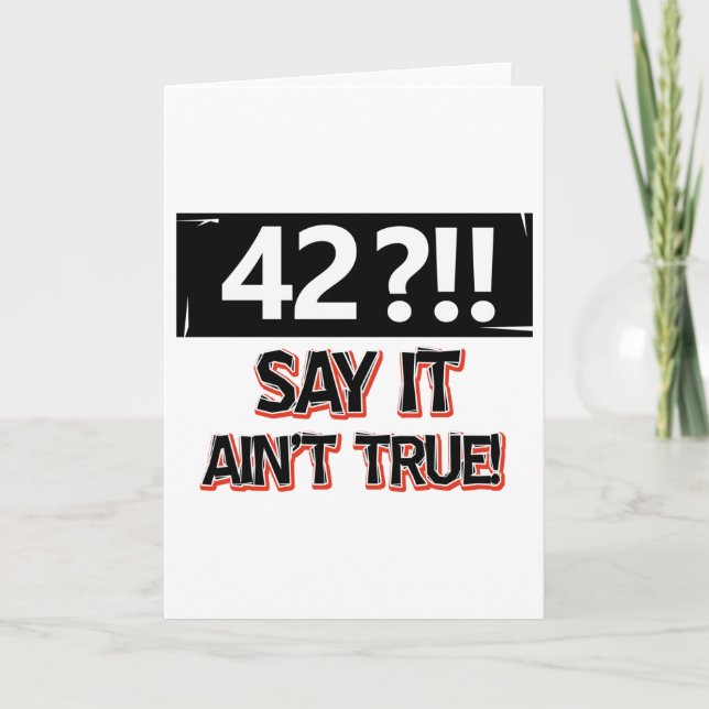 42 years old birthday gear card (Front)