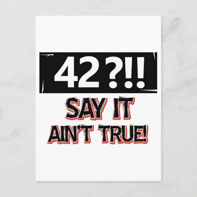 42 years old birthday gear postcard (Front)