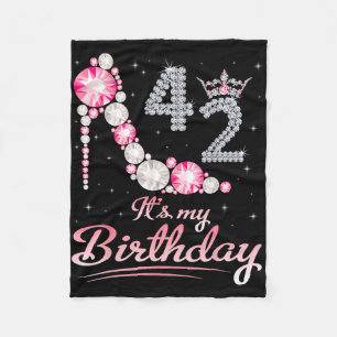 42 years old birthday happy to mommy daughter fleece blanket