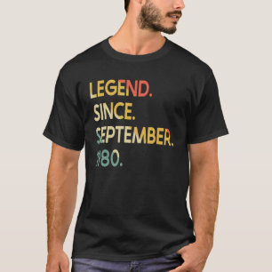 42 Years Old Legend Since September 1980 42nd Birt T-Shirt