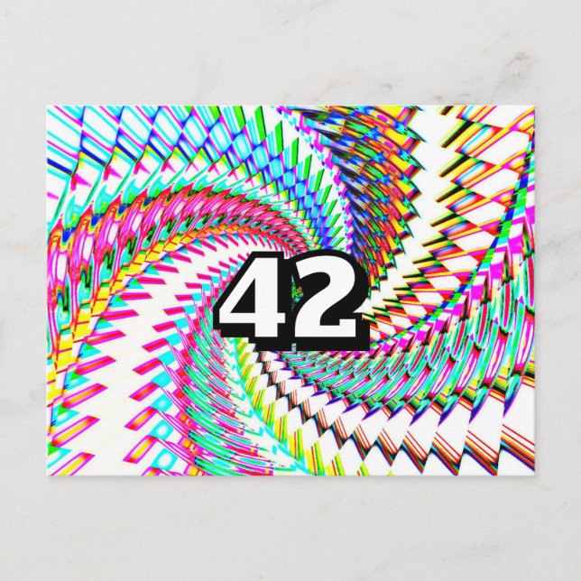 42 (you may change the number) postcard (Front)