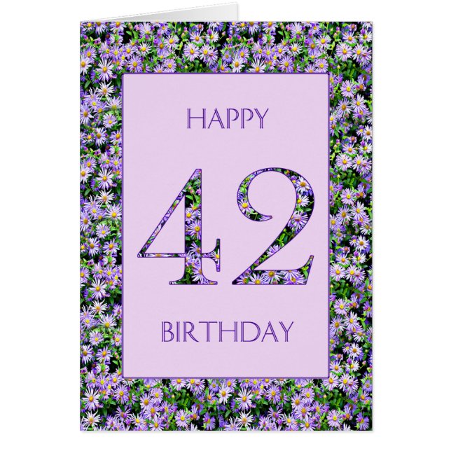 42e anniversaire de marguerites violettes (Devant)