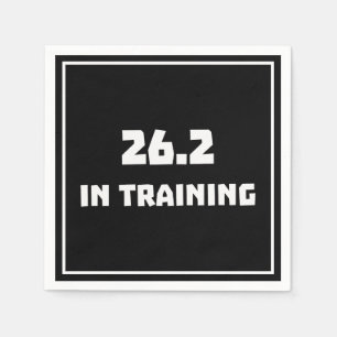 42K Marathon Runner 26.2 In Training Running Napkin