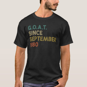 42Nd Birthday 42 Years Old GOAT Since September 19 T-Shirt