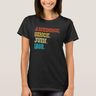 42nd Birthday Awesome Since February 1980 42 Year T-Shirt