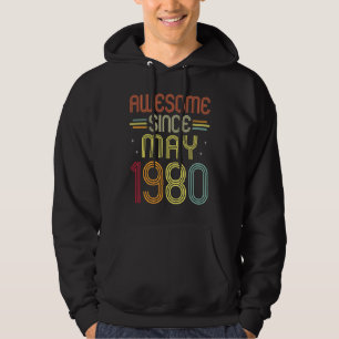 42nd Birthday Awesome Since May 1980 42 Years Old Hoodie