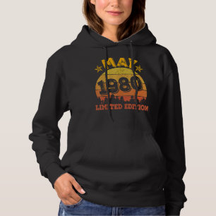 42nd Birthday Decorations May 1980 42 Years Old Me Hoodie