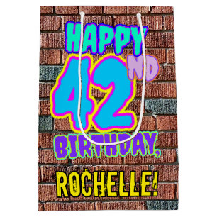 42nd Birthday: Fun, Urban Graffiti Inspired Look Medium Gift Bag