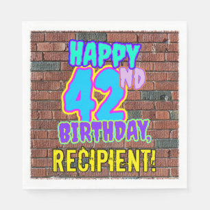 42nd Birthday ~ Fun, Urban Graffiti Inspired Look Napkin