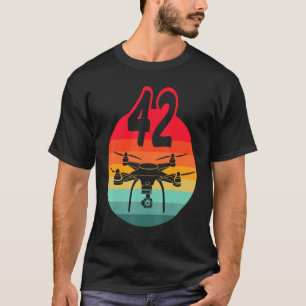 42nd Birthday I Retro Remote Control Drones With C T-Shirt