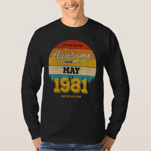 42nd Birthday In MAY 2023 Awesome Since 1981 T-Shirt