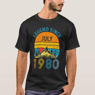 42nd Birthday Legend Since July 1980 Vintage 42 Ye T-Shirt