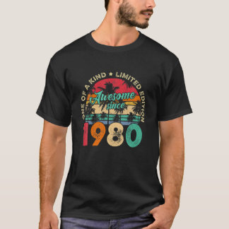 42Nd Birthday Vintage 1980 42 Years Old Retro Men T-Shirt