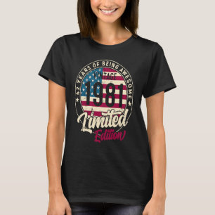 42nd Birthday Vintage 1981 Bday Group 42 Years Old T-Shirt