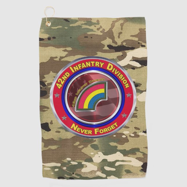 42nd  Infantry Division  Golf Towel (Front)