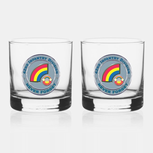 42nd Infantry Division  Whiskey Glass (Front)