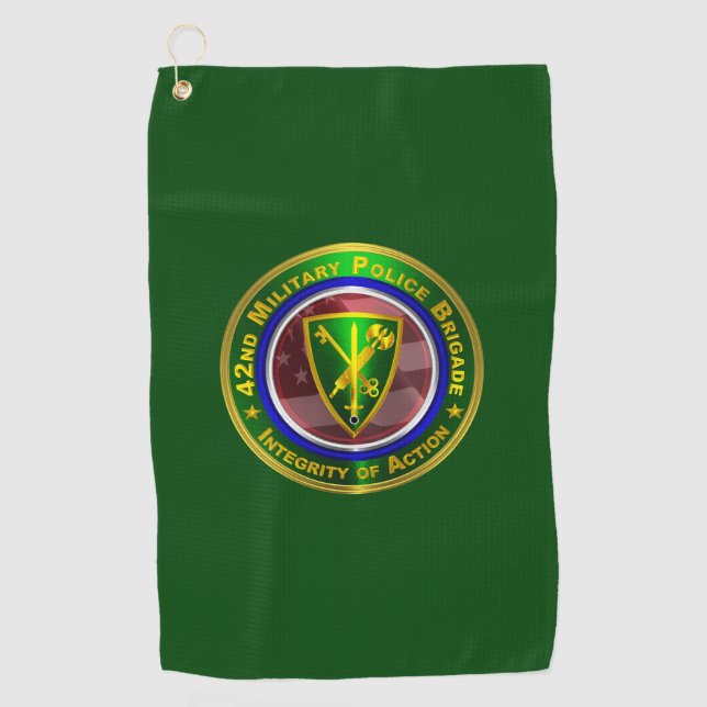 42nd Military Police Brigade Golf Towel (Front)