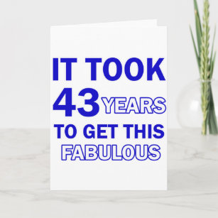 43 Years Old Cards, Greeting Cards & More | Zazzle CA