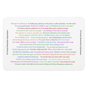 43 Funny Romanian Expressions Conversation Piece Magnet