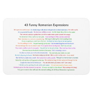 43 Funny Romanian Expressions Conversation Piece Magnet