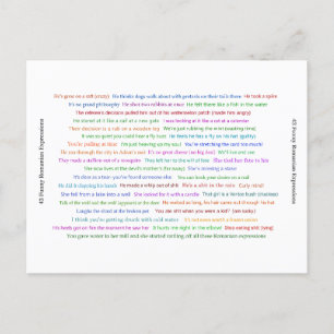 43 Funny Romanian Expressions Conversation Piece  Postcard